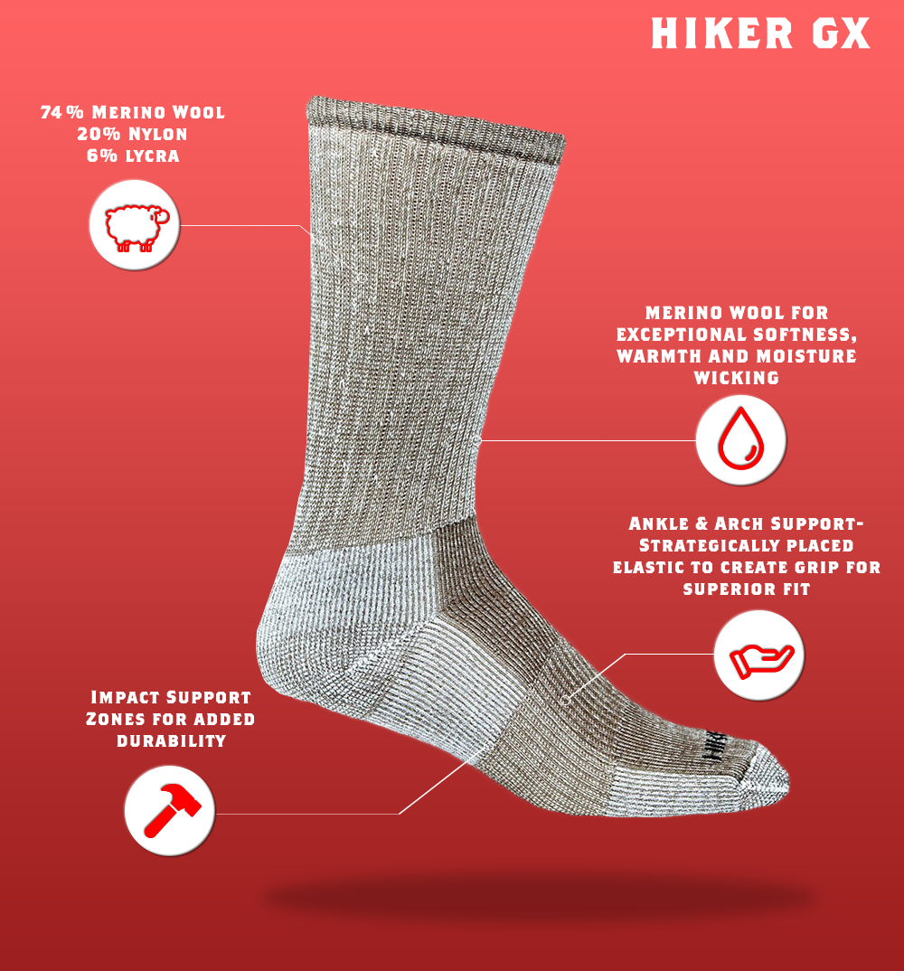 Merino Wool Hiker GX Sock