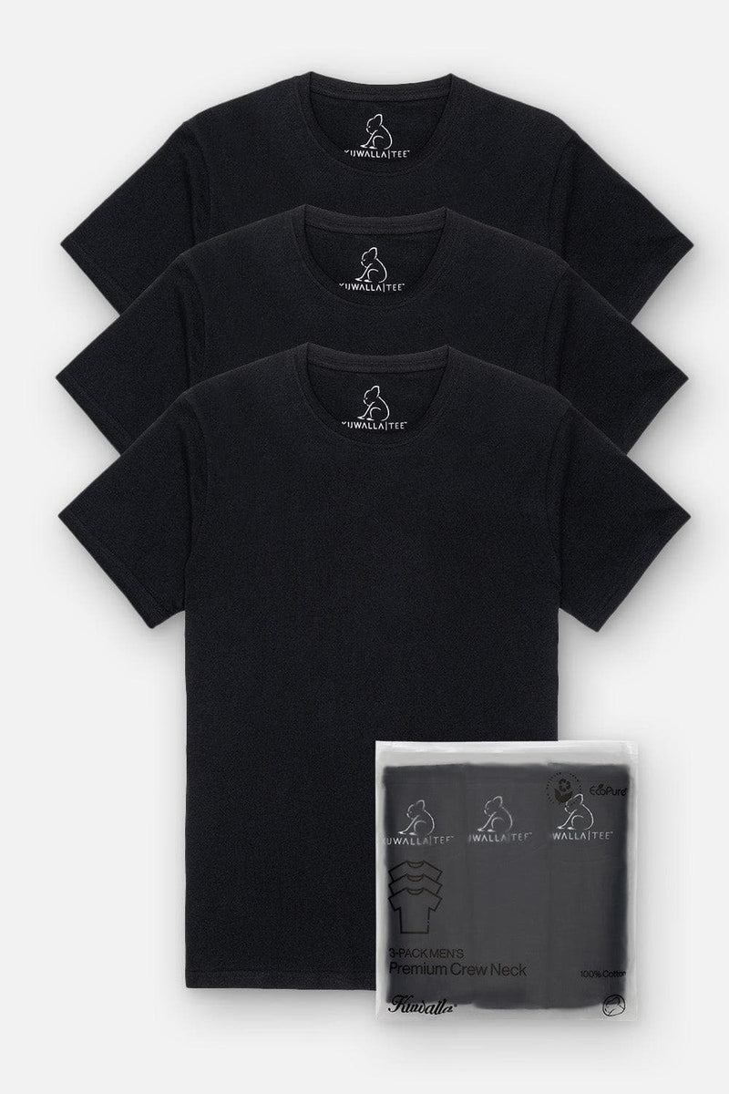 3 Pack CREW NECK - Black