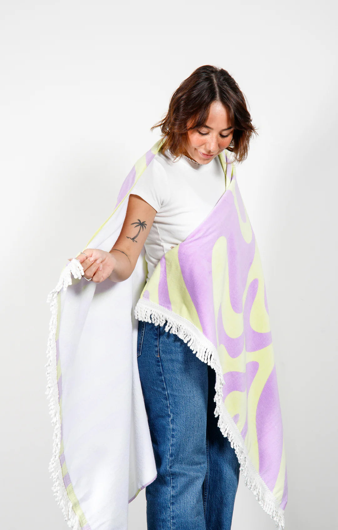 The Bowie Velour Beach Towel