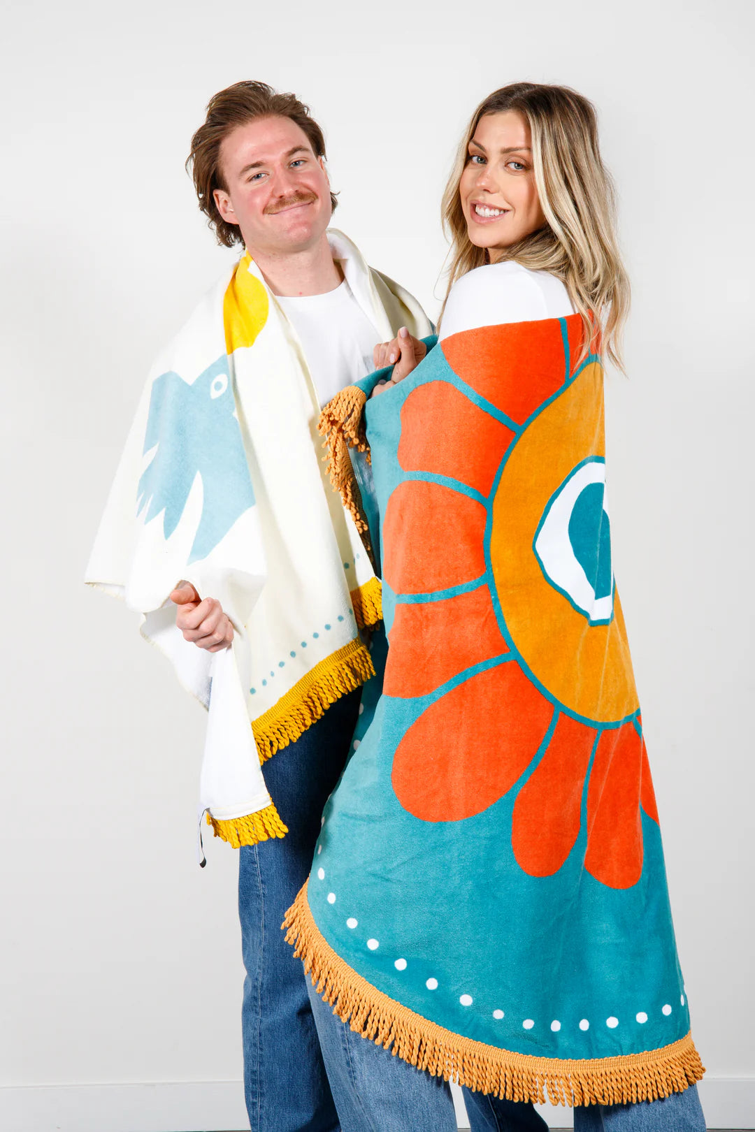 The Flower Power Round Towel