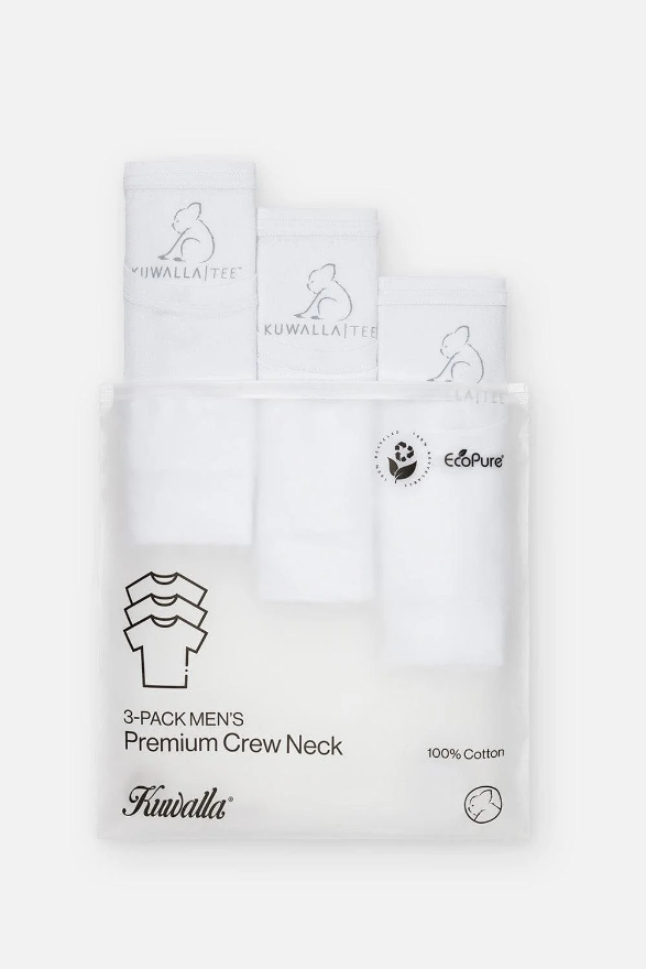 3 Pack CREW NECK - White