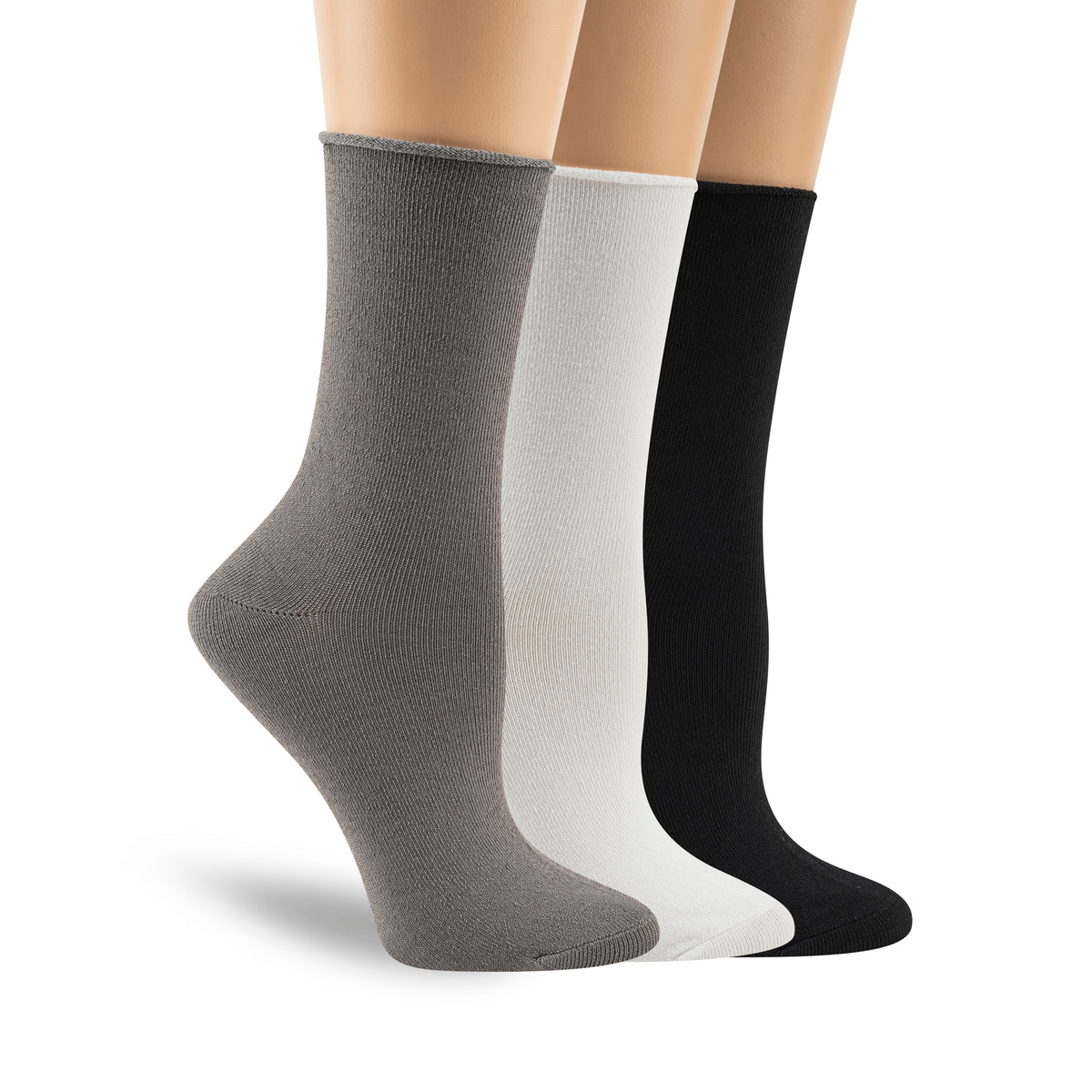 3PK Recycled Pillow Polytam Crew Socks