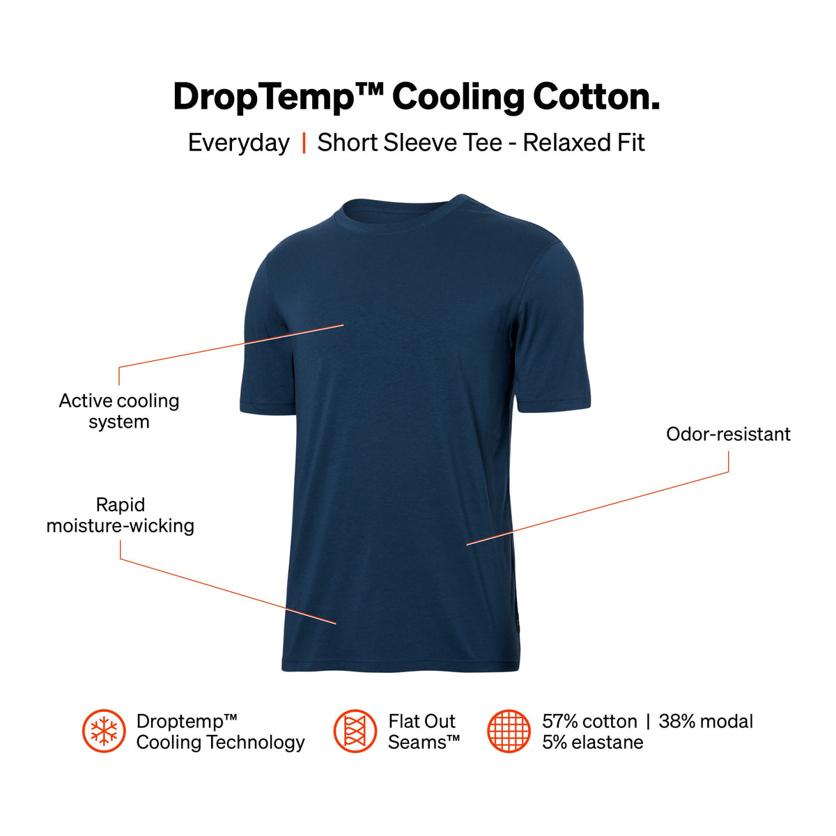 Drop Temp Cooling Cotton Tee