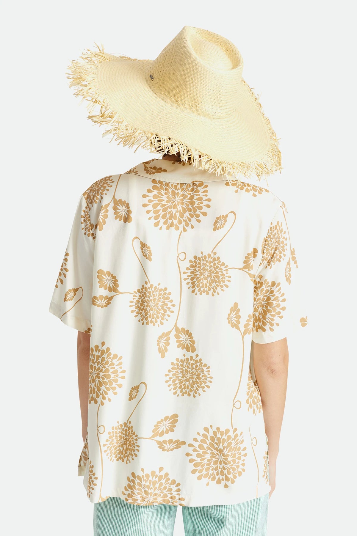 Jo Straw Frayed Fedora