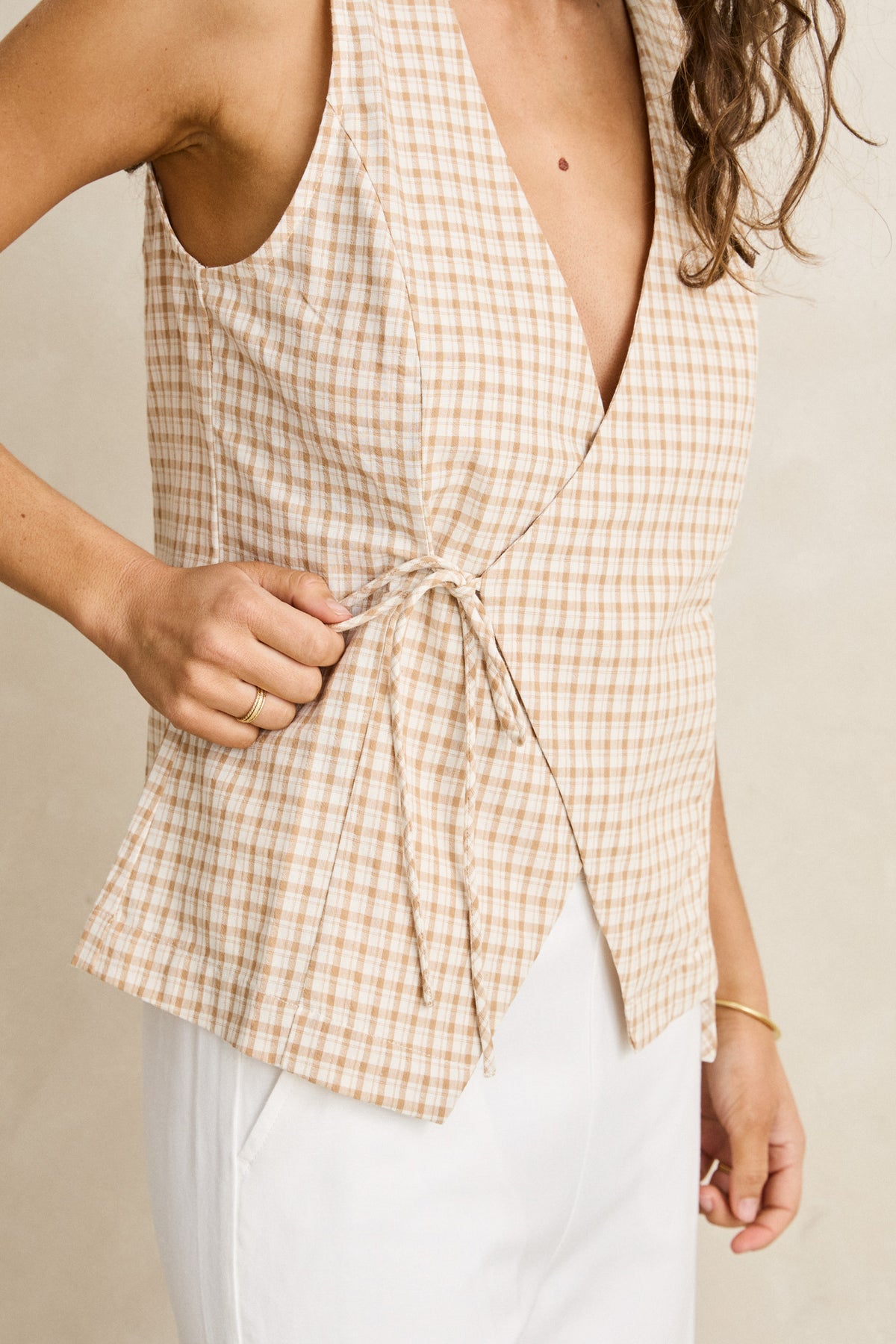 London Check Vest