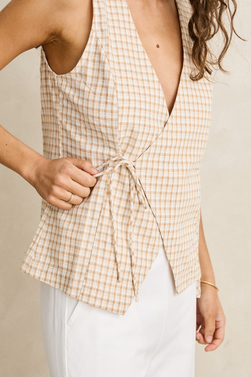 London Check Vest