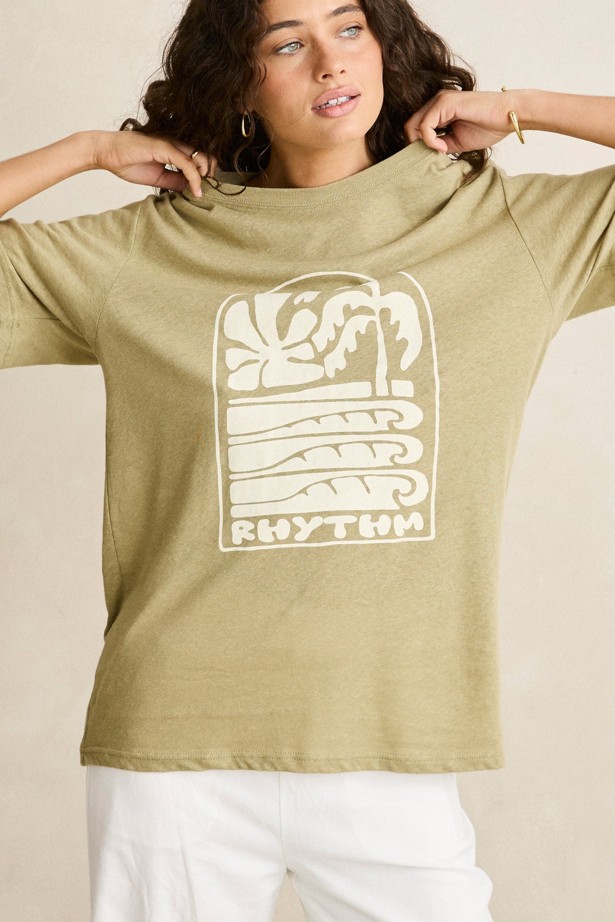 Palm and Sun Oversized Tee
