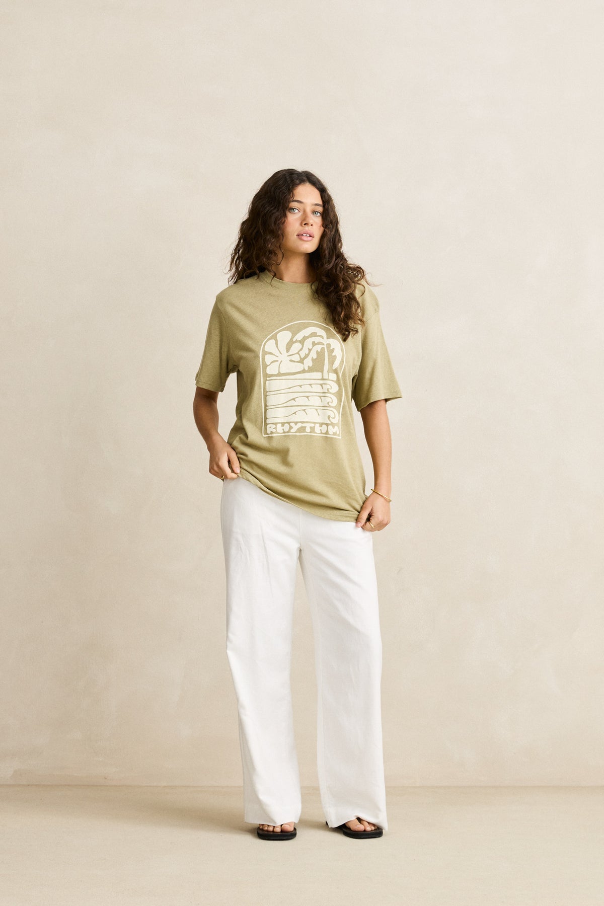 Palm and Sun Oversized Tee