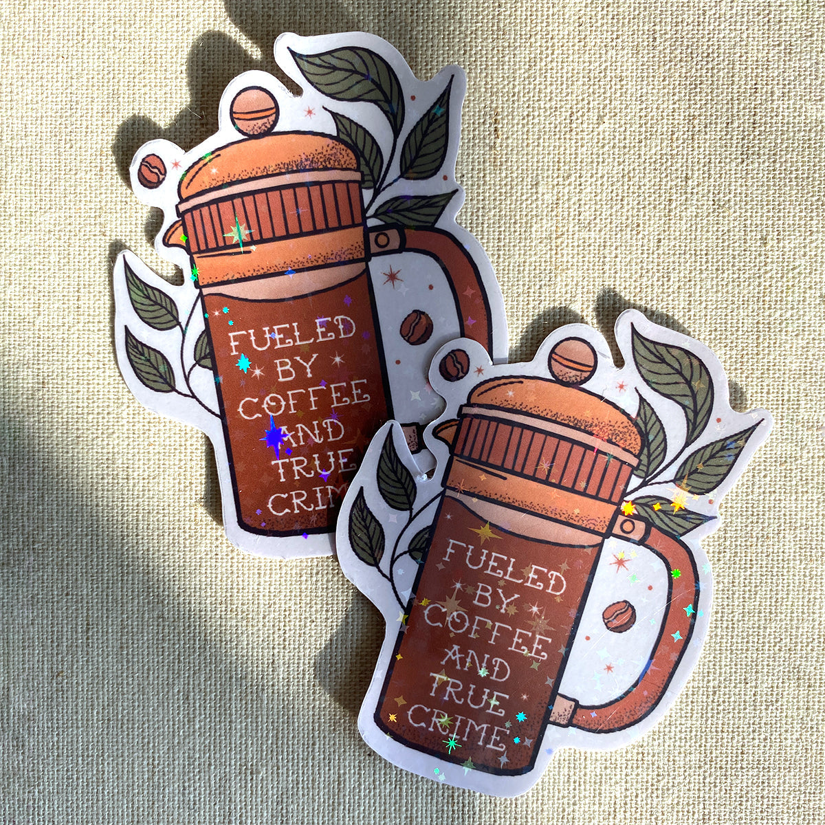 Coffee and True Crime Sticker - Online Only