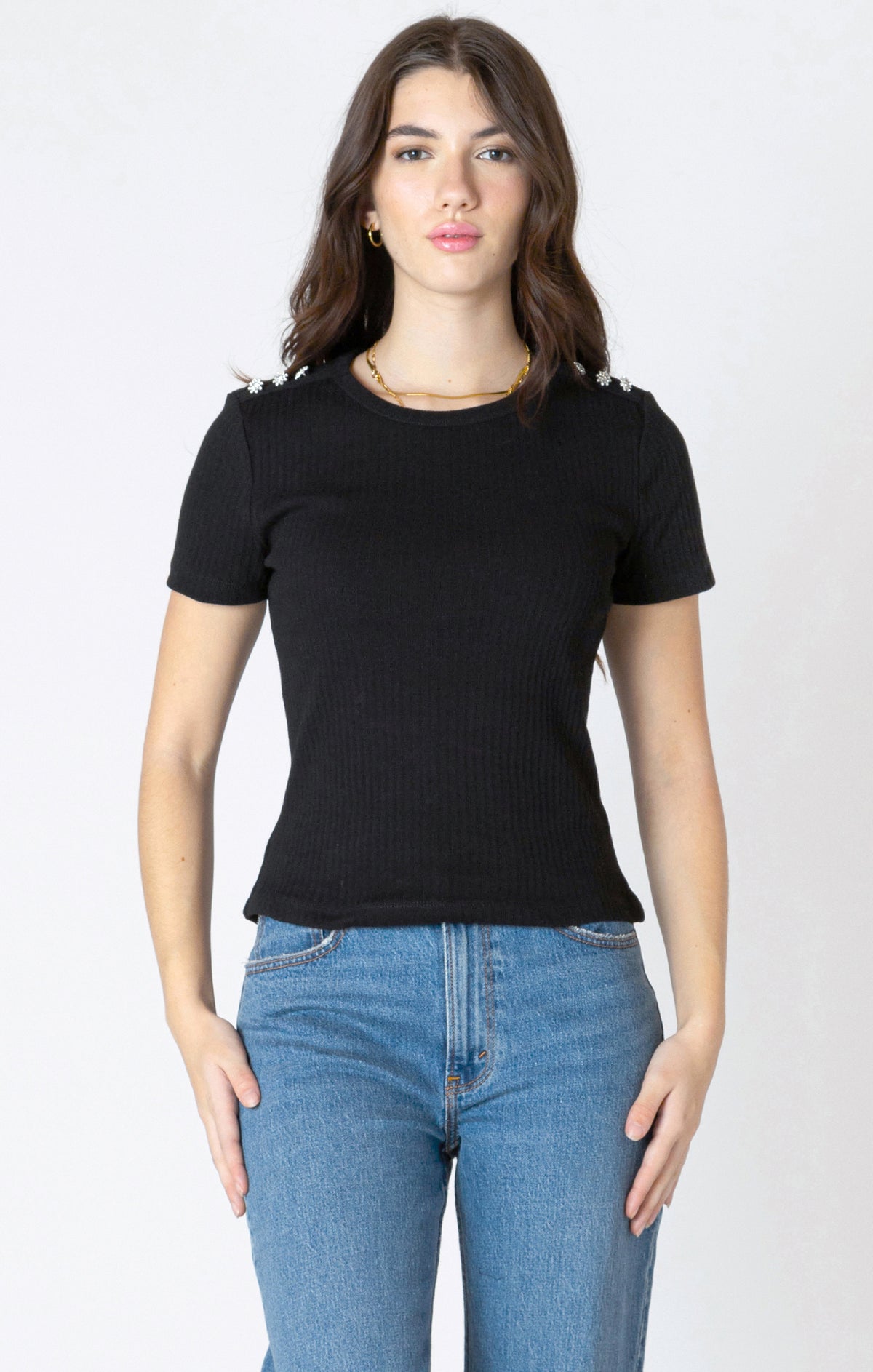 Embellished Rib Top