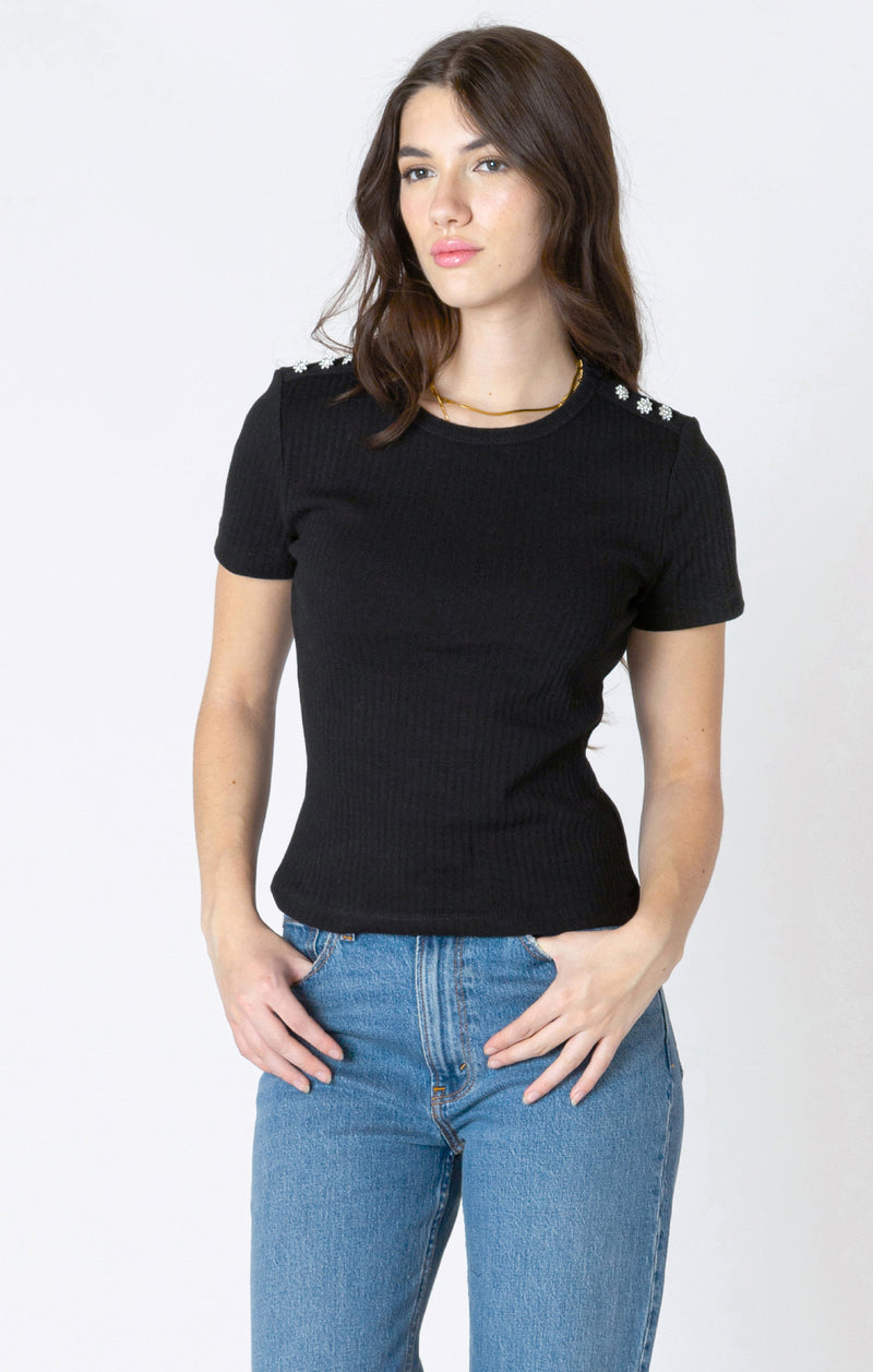 Embellished Rib Top