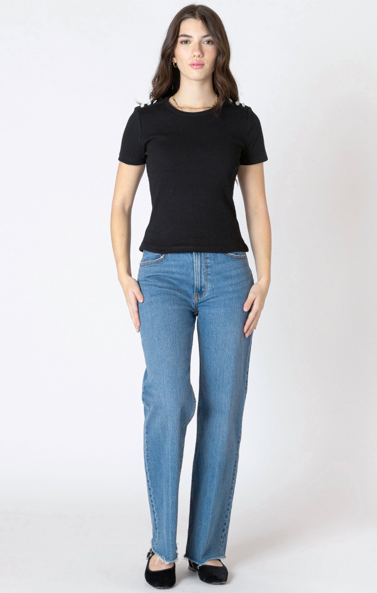 Embellished Rib Top