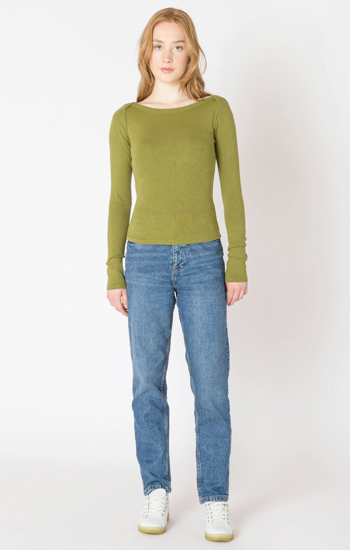 Boatneck Ribbed Top