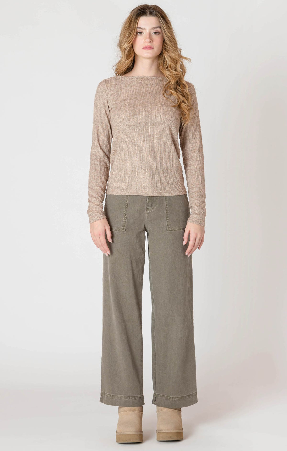 Boatneck Textured Top