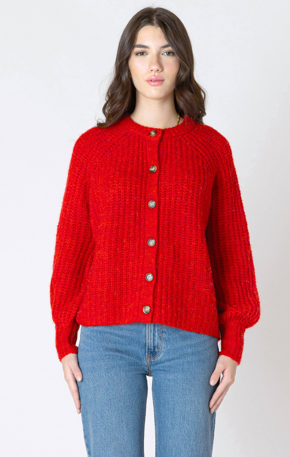 Crewneck Textured Cardigan