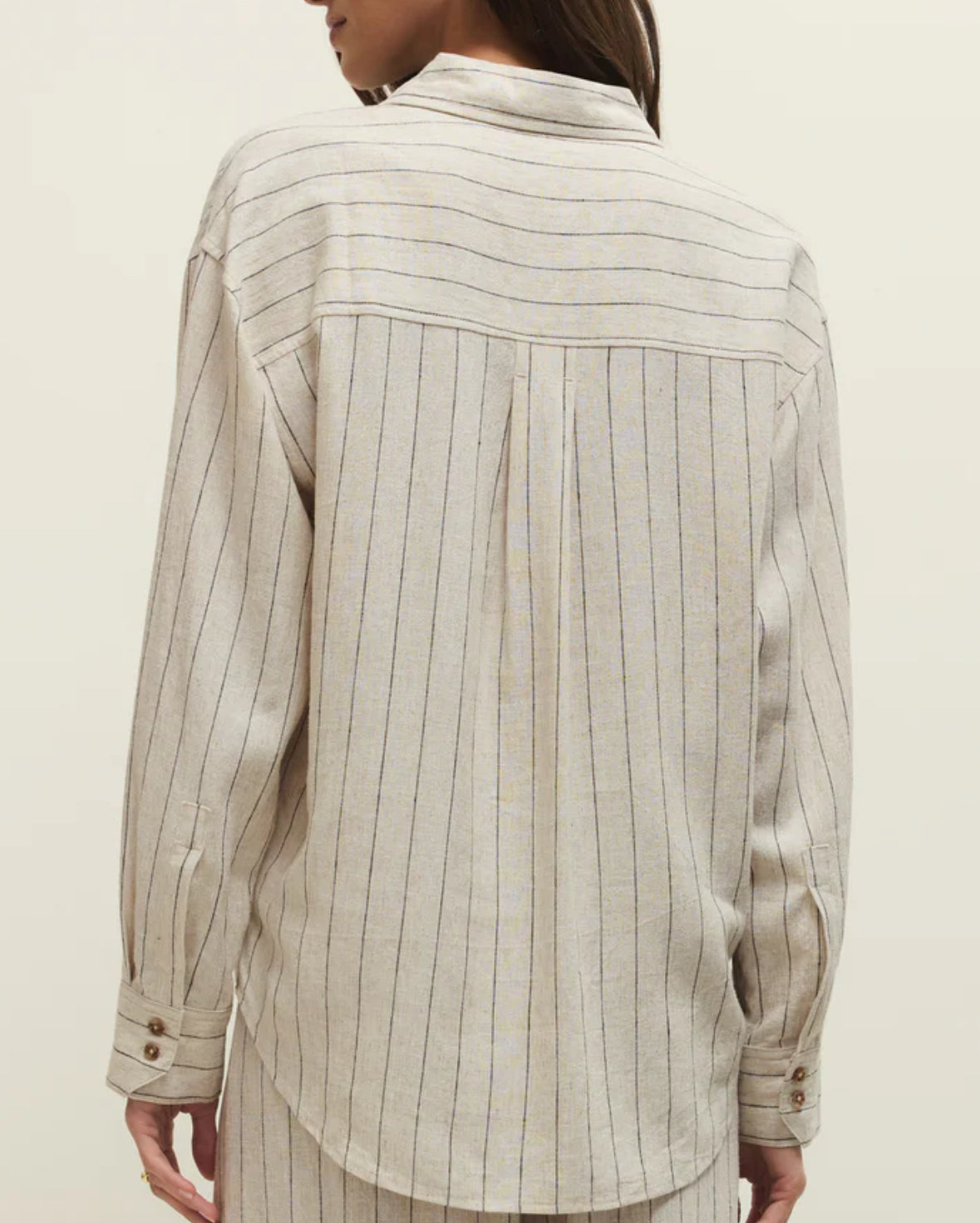 Alfie Striped Button Up Top