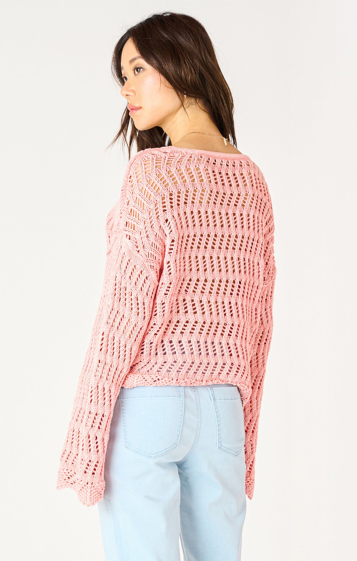 V-neck Crochet Sweater