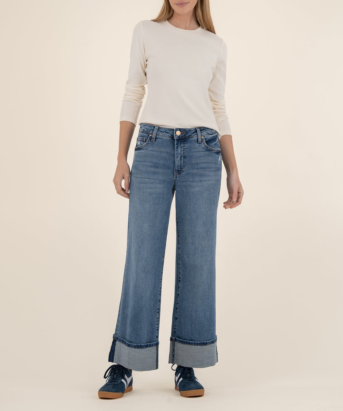 Meg High Rise FAB AB Wide Leg Roll Up Hem