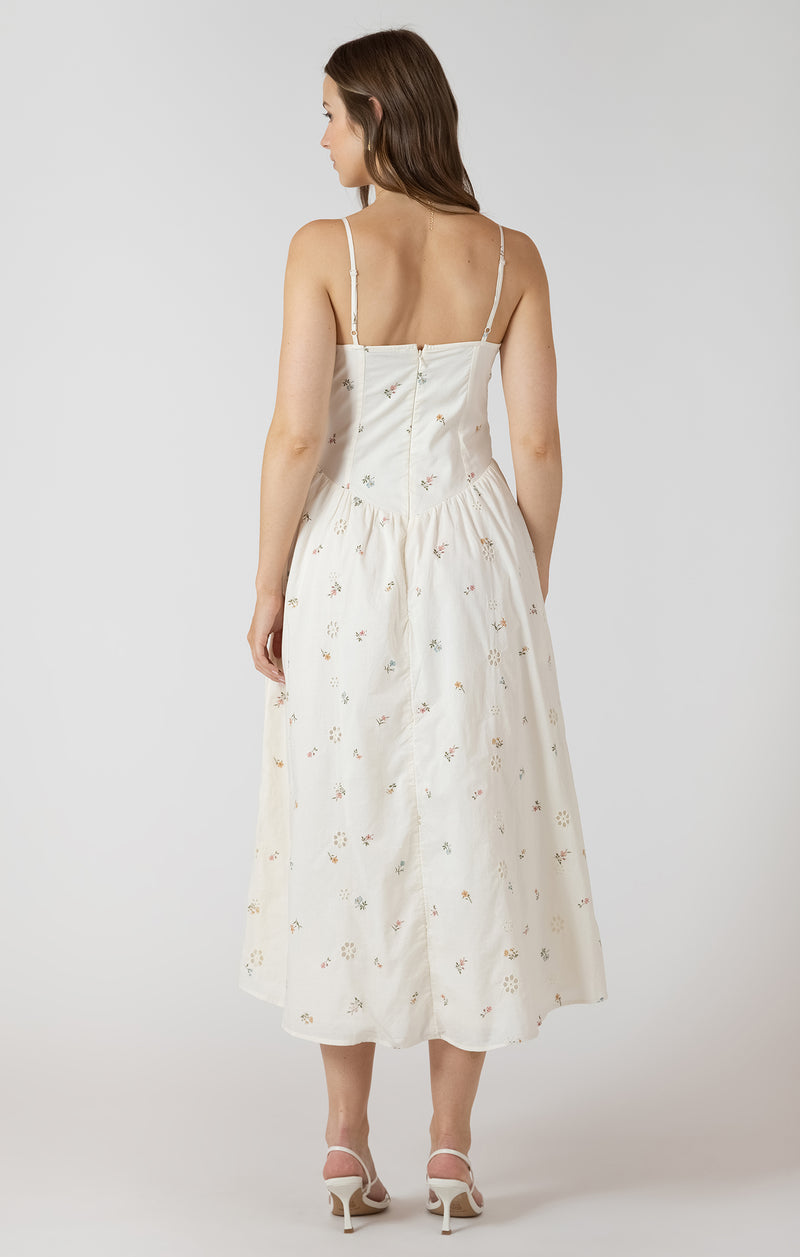 Smocked Detail Midi Dress