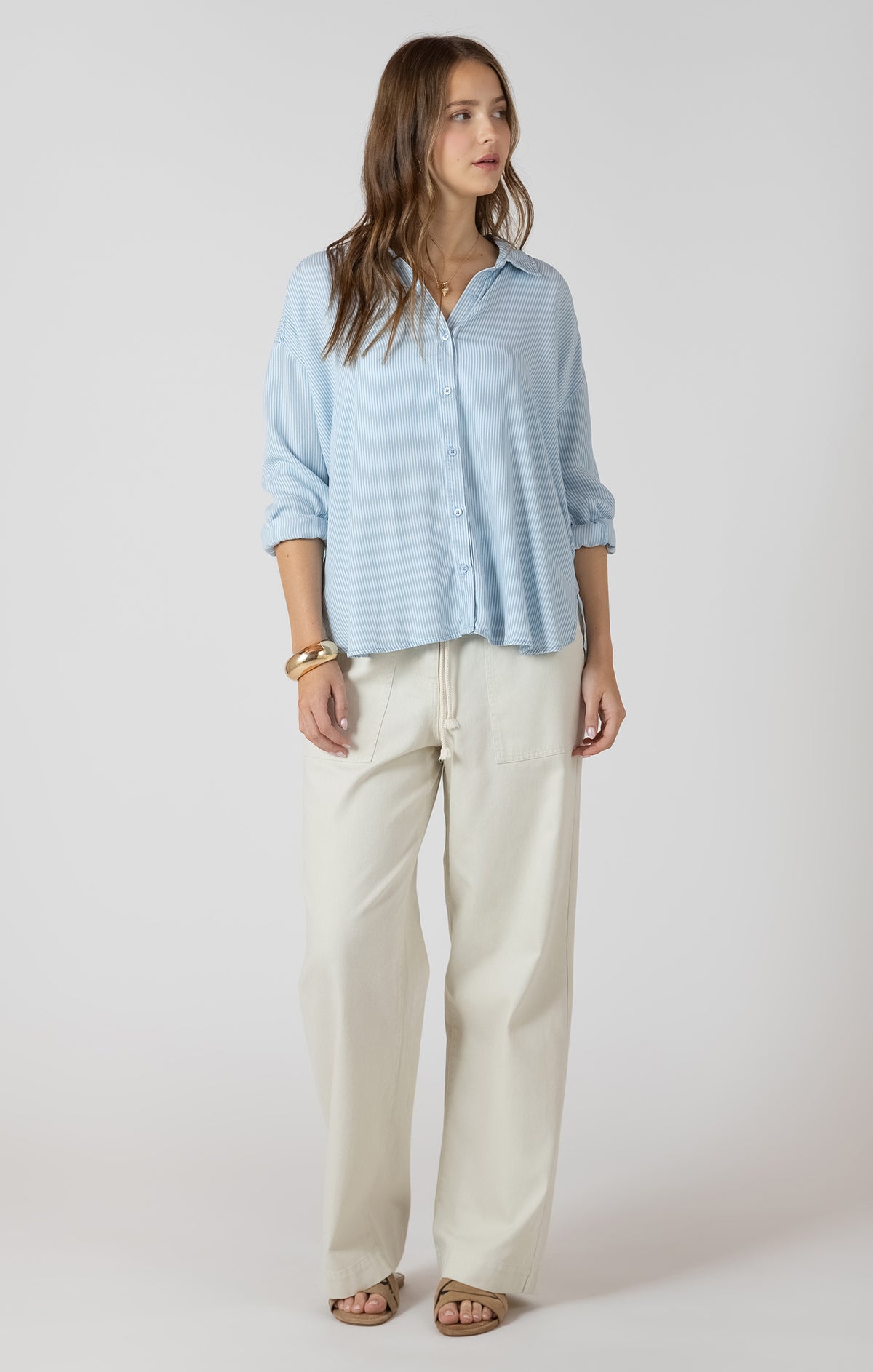 Relaxed Button Front Shirt