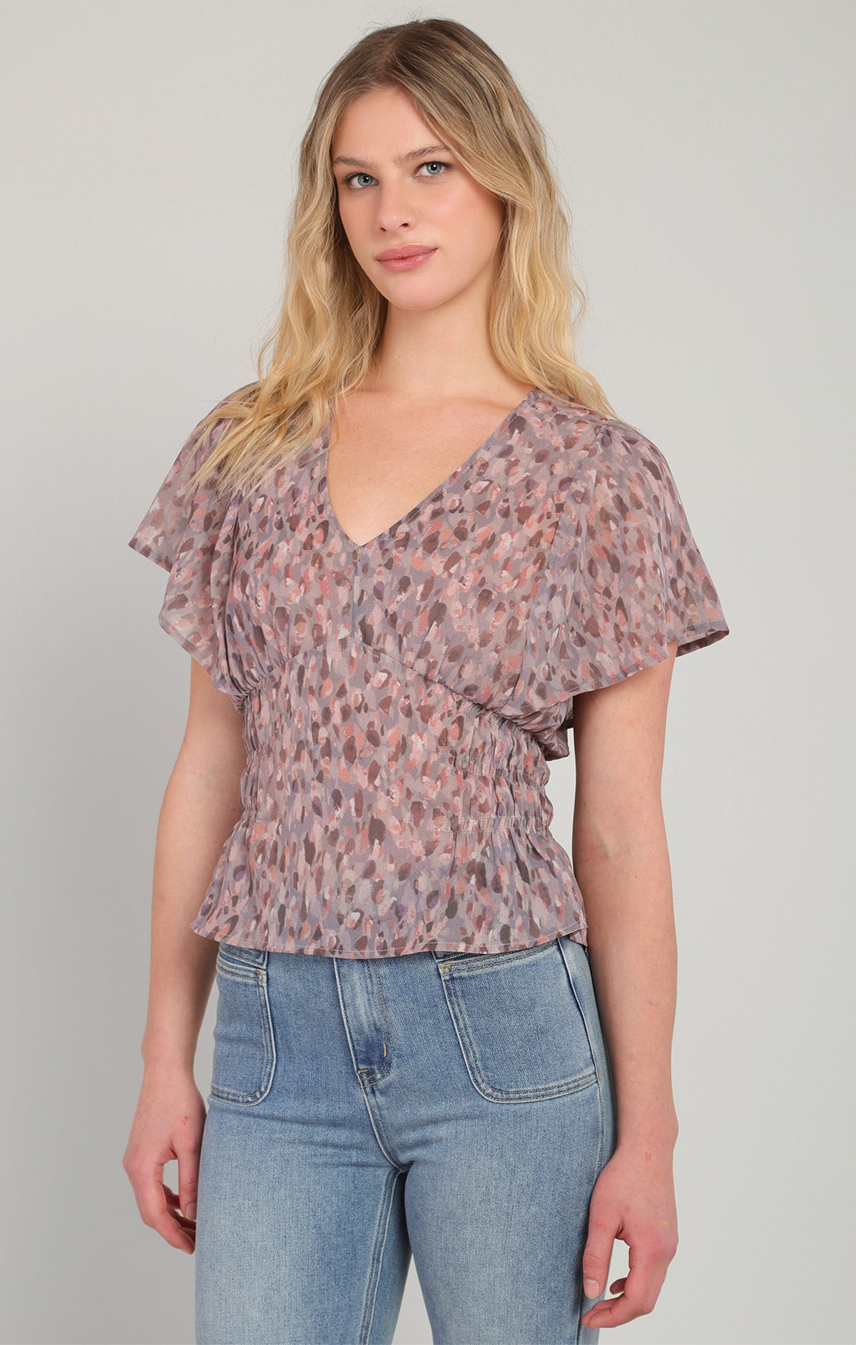 Smocking Waist Blouse