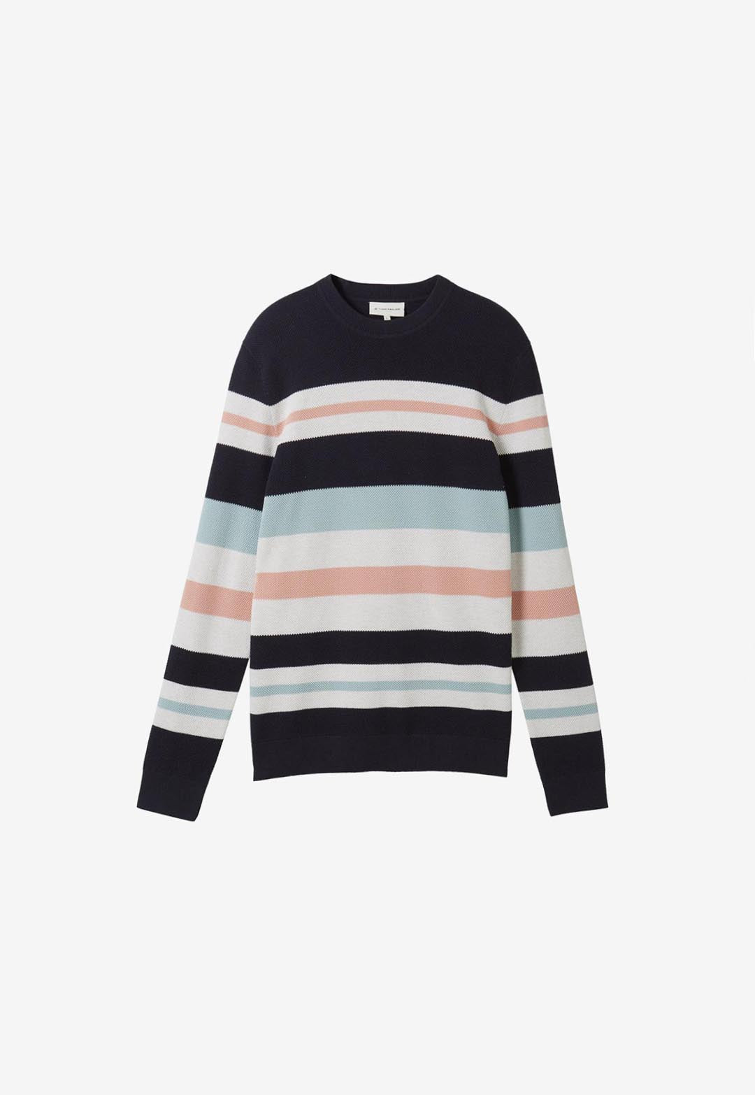 Structured Stripe Crewneck