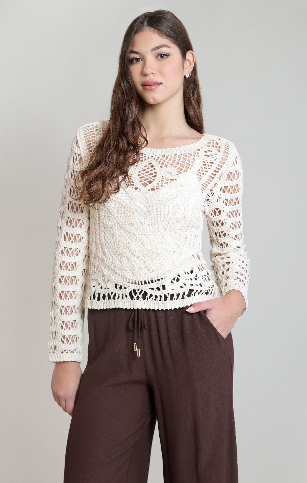 Crochet Top - Button Up Back
