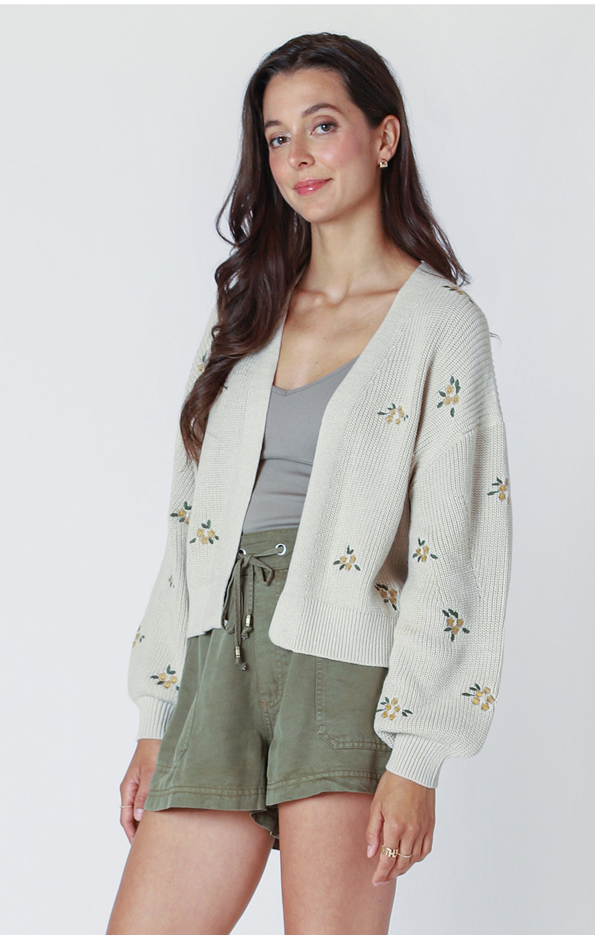 LS Embroidered Cardigan