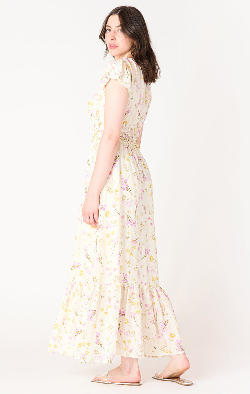 Bubble Sleeve Maxi Dress