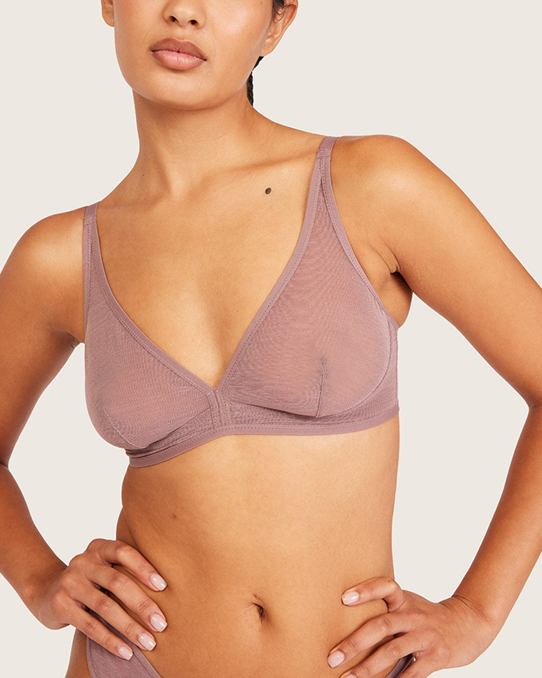 Freshmesh Plunge Bralette