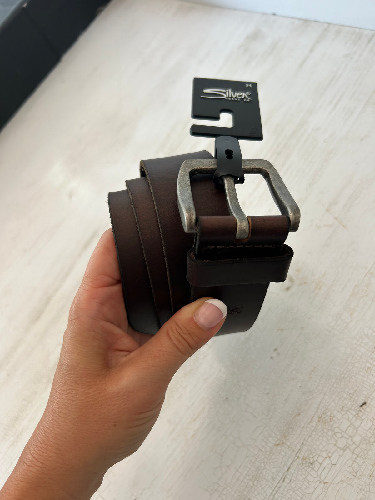Heavy Stitch Medium Brown Belt