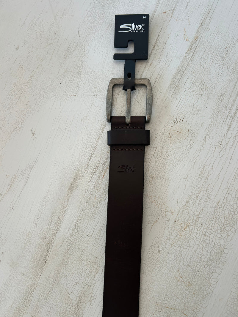 Heavy Stitch Medium Brown Belt