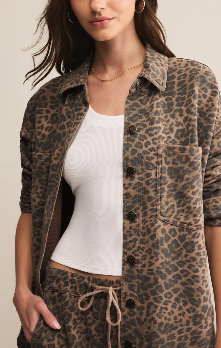All Day Knit Leopard Jacket