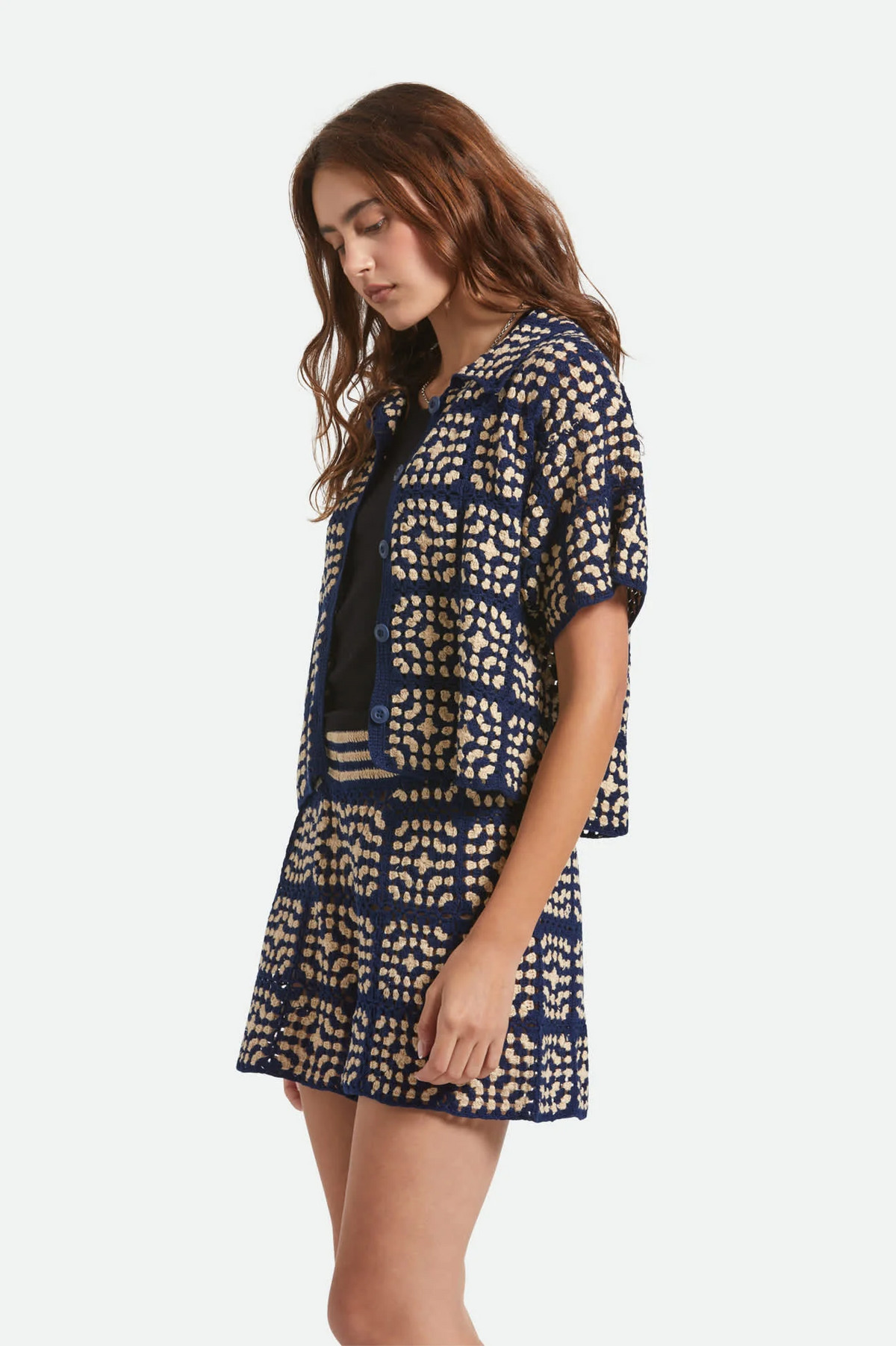 Crochet SS Button Down
