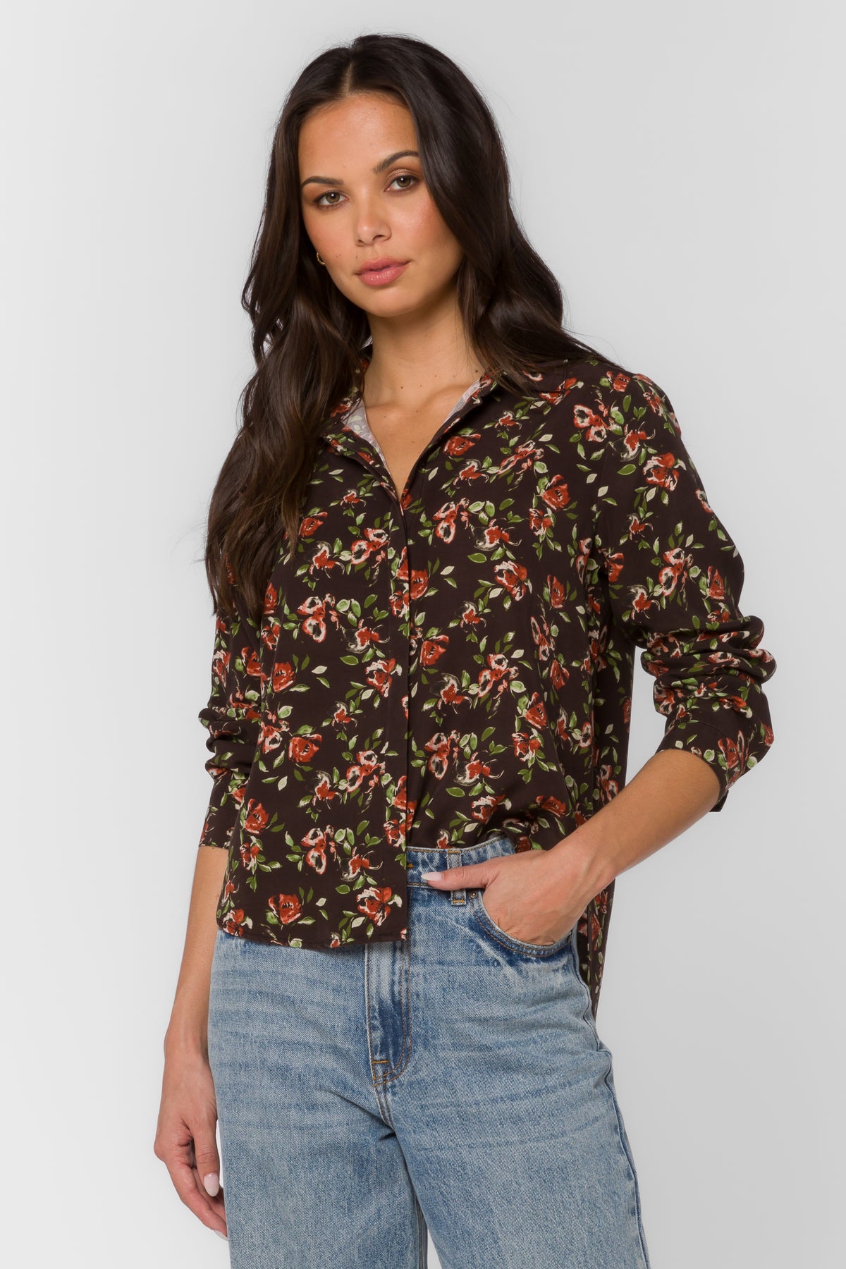 Natalie Watercolour Blossom Blouse