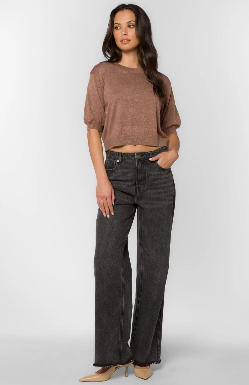 Fends Cognac Metallic Sweater