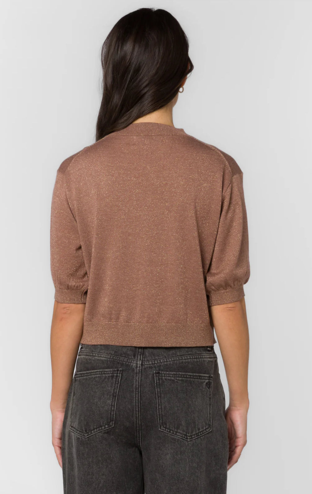 Fends Cognac Metallic Sweater