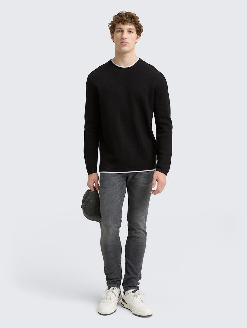Double Layered Crewneck Knit
