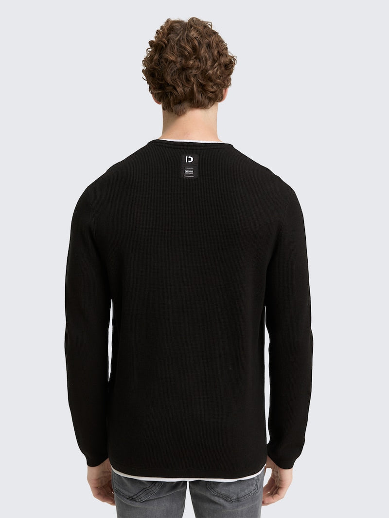 Double Layered Crewneck Knit
