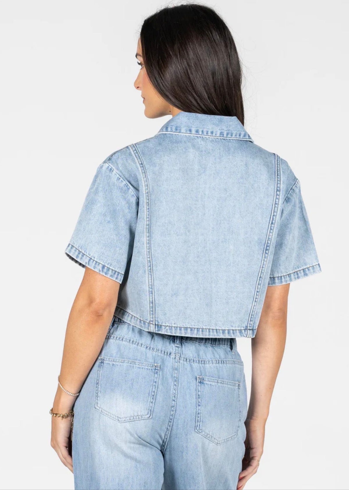 SS Denim Jacket Blouse