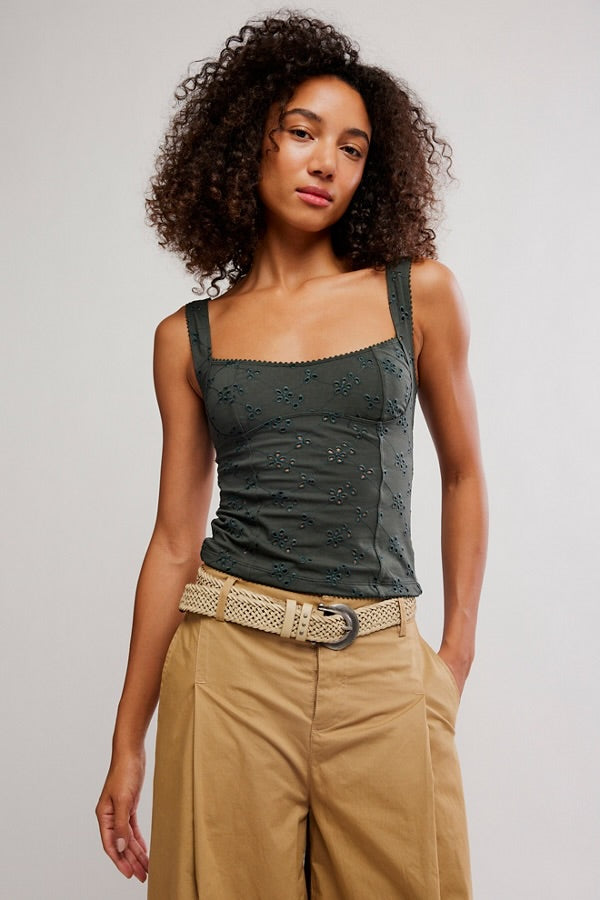 Full Bloom Eyelet Cami