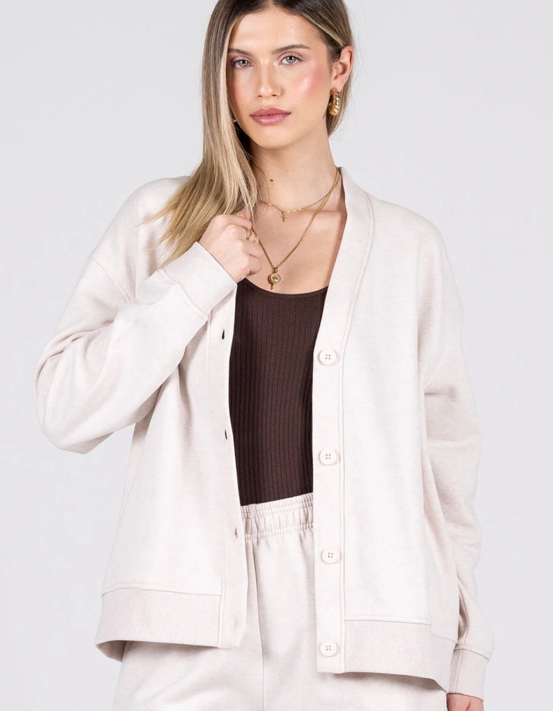 Recycled Poly/Cotton Relaxed Fit Cardi