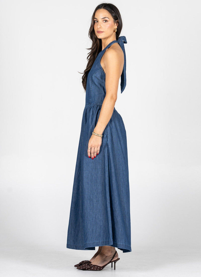 Denim Halter Dress