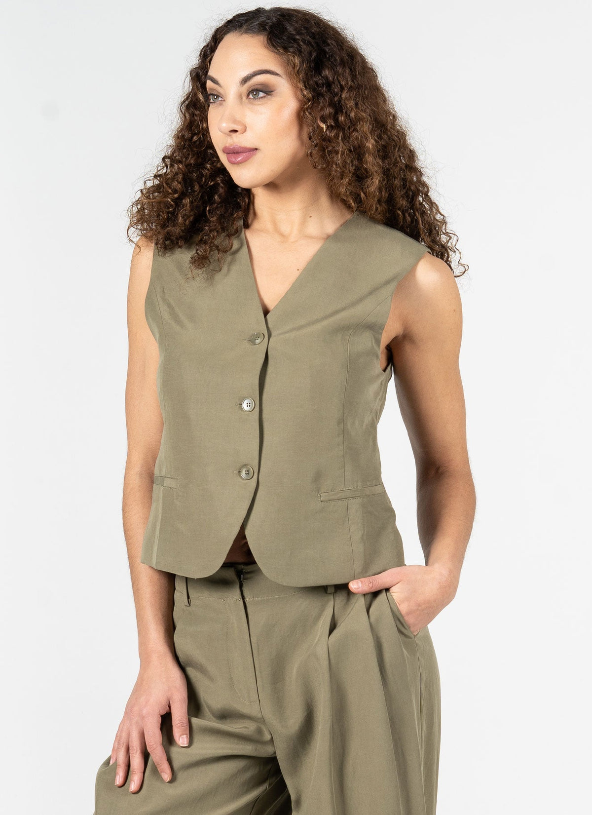 Linen Tencel Vest