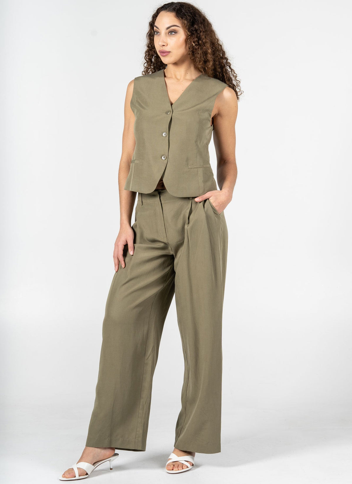 Linen Tencel Dress Pant