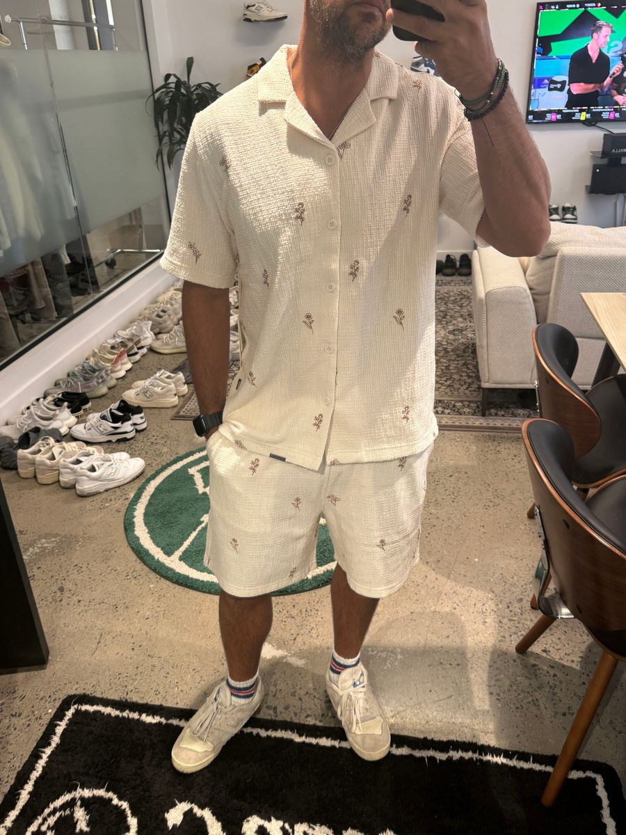 Embroidered Floral Shorts