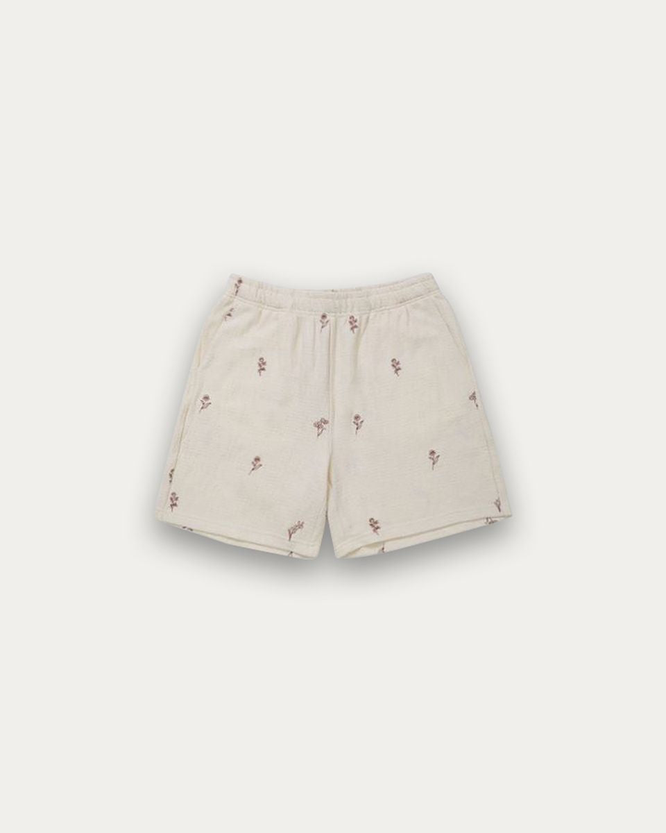 Embroidered Floral Shorts
