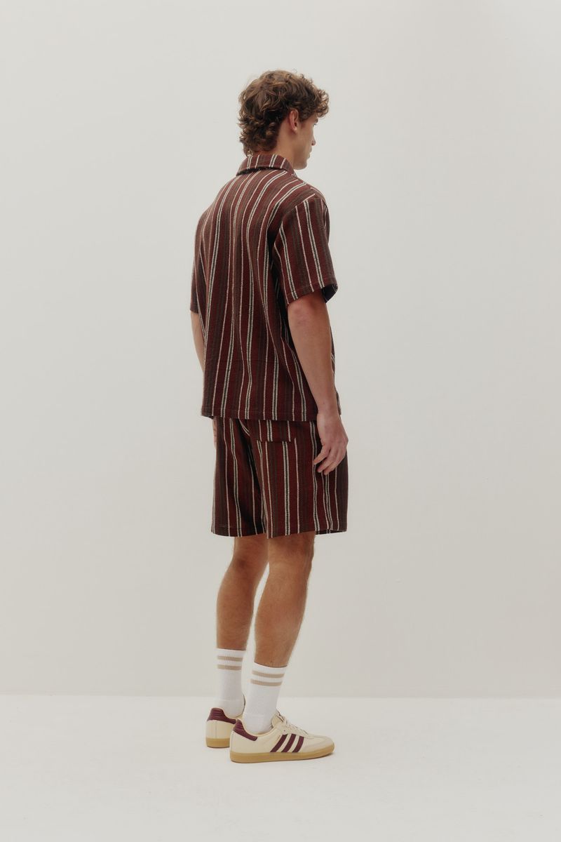Textured Stripe Shorts