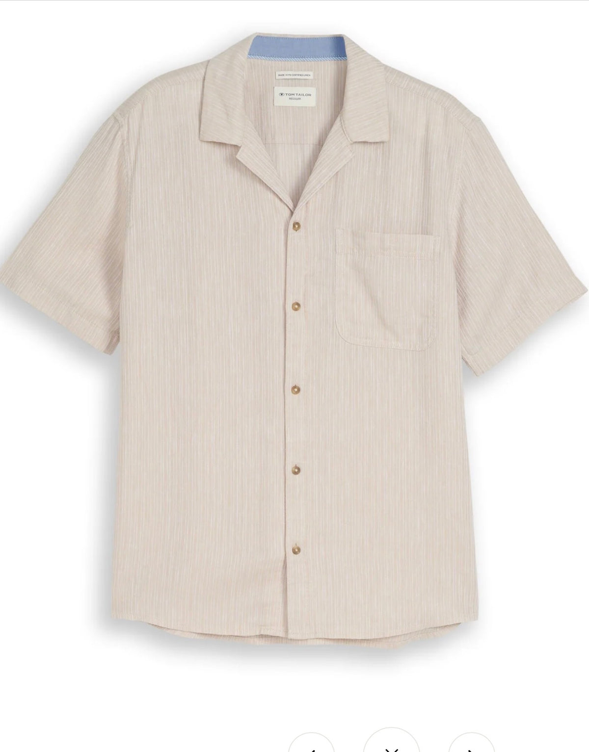 Structured Cotton Linen Striped Shirt
