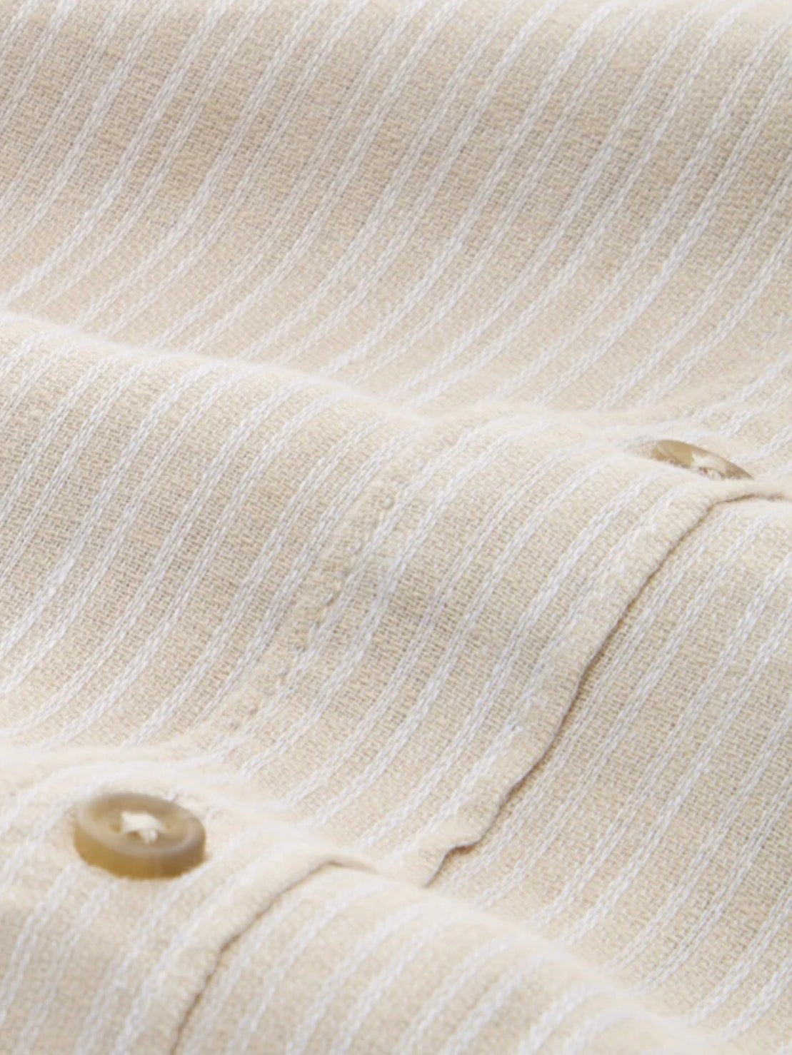 Structured Cotton Linen Striped Shirt